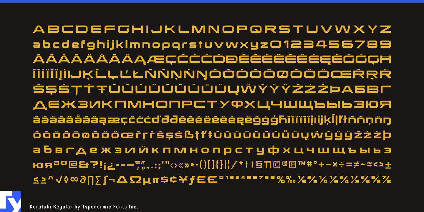 Korataki Italic Font preview